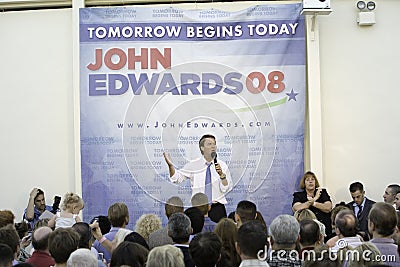 John Edwards Rally 78 Editorial Stock Photo