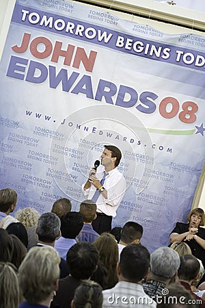 John Edwards Rally 82 Editorial Stock Photo