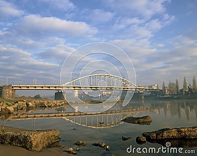 John Frost bridge Arnhem Stock Photo