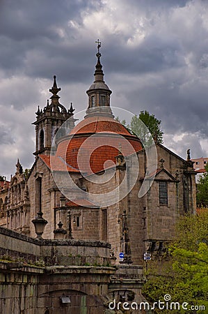 Church and Monastery of SÃ£o GonÃ§alo in Amarante, Portugal Stock Photo
