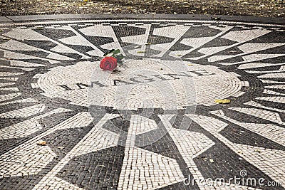 John Lennon Imagine Memorial NYC Editorial Stock Photo