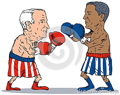 John McCain and barack Obama Editorial Stock Photo