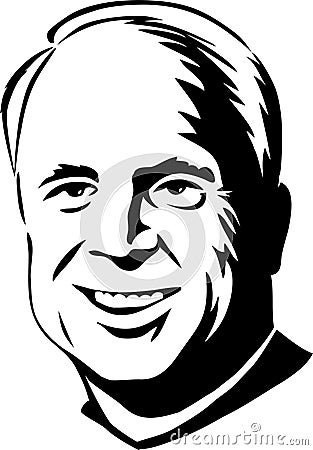 John McCain/eps Vector Illustration