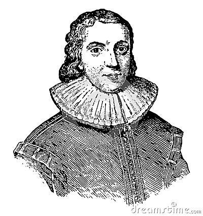 John Milton, vintage illustration Vector Illustration