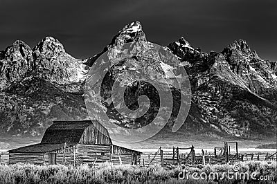 John Moulton Barn on Mormon Row Stock Photo