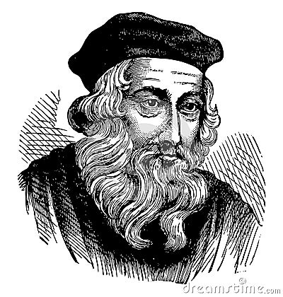 John Wycliffe, vintage illustration Vector Illustration