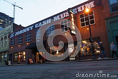 Johnny Cash museum building in downtown Nashville, TN Editorial Stock Photo