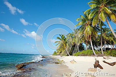 Johnny Cay on the reef of San Andres Island, Colombia Stock Photo