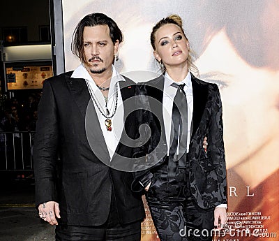 Johnny Depp and Amber Heard Editorial Stock Photo