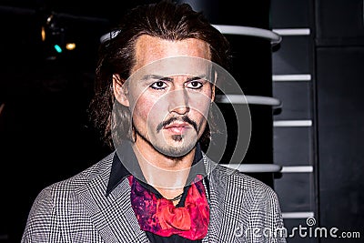 Johnny Depp - wax figure, Madame Tussaud`s Amsterdam Editorial Stock Photo