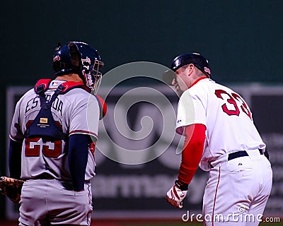 Johnny Estrada and Jason Varitek. Editorial Stock Photo