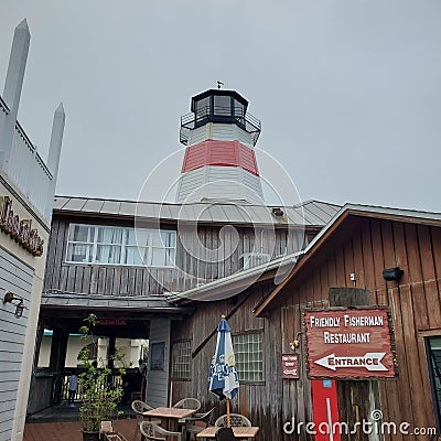 Johns Pass shopping center Madiera Beach Boardwalk, St Pete Florida Editorial Stock Photo