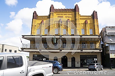 Johnson Shire Council hall at Innisfail. Editorial Stock Photo