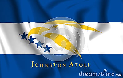 Johnston atoll flag illustration Cartoon Illustration