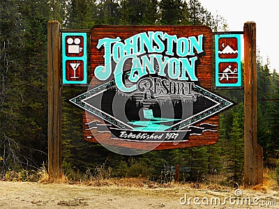 Johnston Canyon Resort, Banff, Alberta Editorial Stock Photo