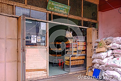 Johor Bahru, Malaysia, 2022 Sep. Shop front of Salahuddin Bakery in old town. This bakery sells curry puffs, pastries, old-school Editorial Stock Photo