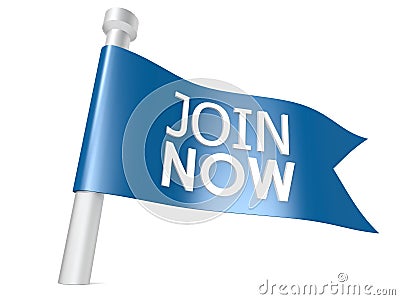 Join now flag Stock Photo