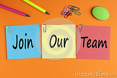 Join Our Team Concept Stock Photo