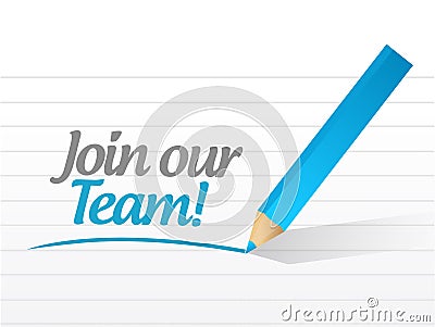 Join our team sign illustration design Cartoon Illustration