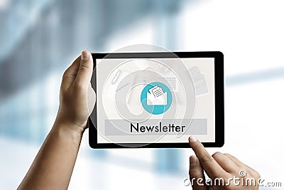 Join Register Newsletter to Update Information and Subscribe Register Member Stock Photo