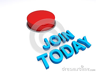 Join today button on white Stock Photo