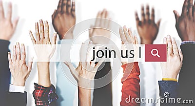 Join Us Recruitment Employment Hiring Concept Stock Photo