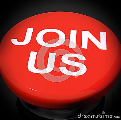 Join Us Switch Shows Joining Membership Register Stock Photo