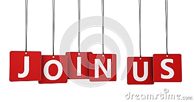 Join Us Tags Stock Photo