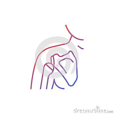 Joint dislocation gradient linear vector icon Vector Illustration