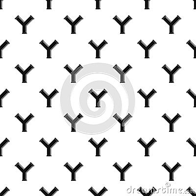 Joint pipe in form Y letter pattern vector Vector Illustration