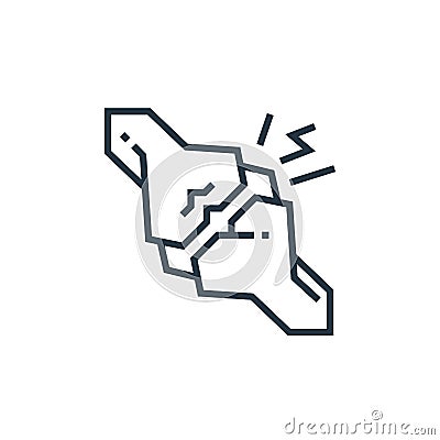 joint vector icon isolated on white background. Outline, thin line joint icon for website design and mobile, app development. Thin Vector Illustration