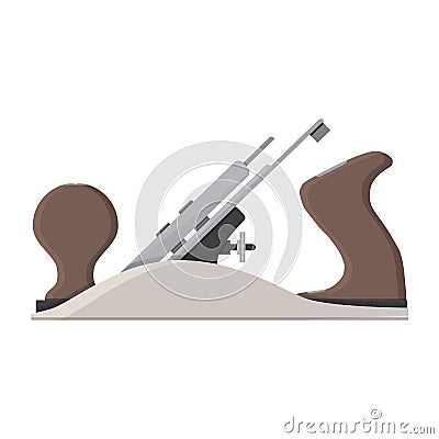 Jointer plane. hand tool for carpentry Vector Illustration