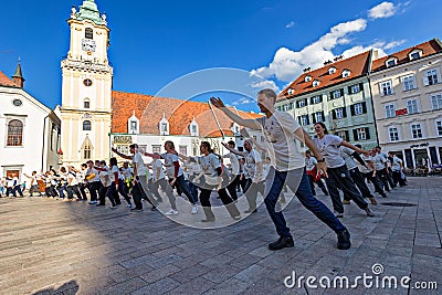 Jointly exercising Editorial Stock Photo