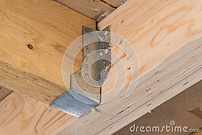 Joist truss bracket Stock Photo