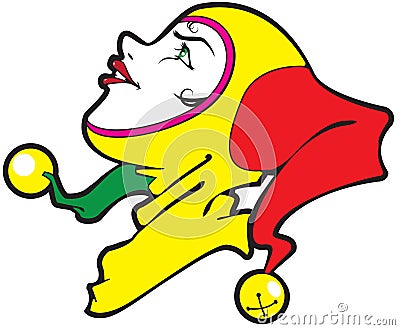 Joker girl Vector Illustration