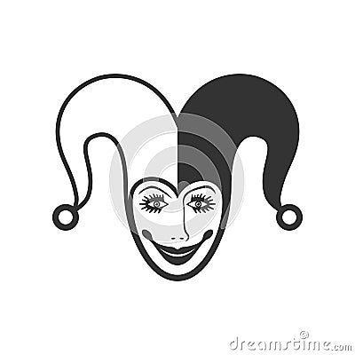 Joker head graphic icon Cartoon Illustration