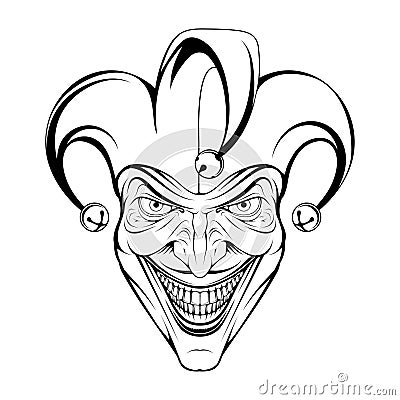 Joker Smile. Posters, Icon, Mascot. Joker esport mascot logo. Jokester head. Jester icon. Vector Illustration