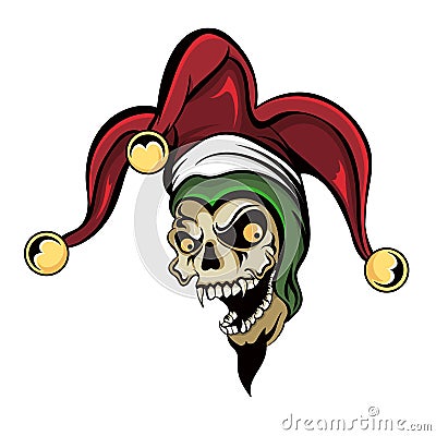 Joker Vampire Skull Stock Vector - Image: 47502588