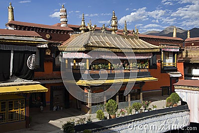 Jokhang Monastery - Lhasa - Tibet Stock Photo