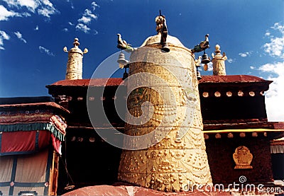 Jokhang temple corner Stock Photo