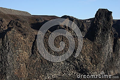 Basalt rock texture Stock Photo