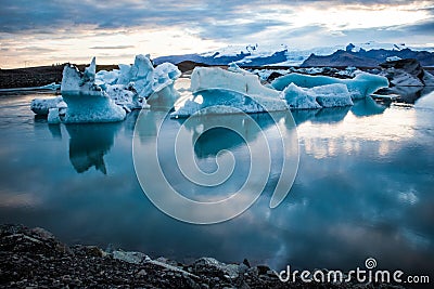 Jokulsarion Lagoon in Iceland Stock Photo
