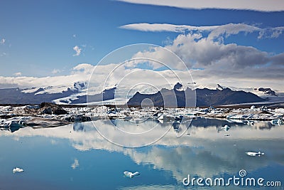 Jokulsarlon Glacial Lagoon Stock Photo