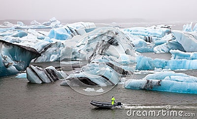 Jokulsarlon Glacier Lagoon Stock Photo