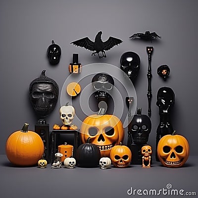 Jolly Pumpkin Illustration Background Stock Photo