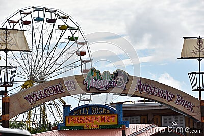 Jolly Roger Amusement Park in Ocean City, Maryland Editorial Stock Photo