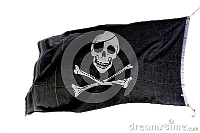 Jolly Roger Pirate Flag Stock Photo