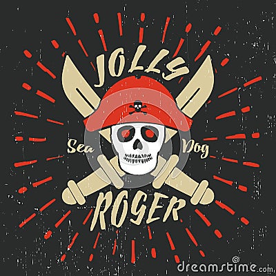 Jolly roger pirate Vector Illustration