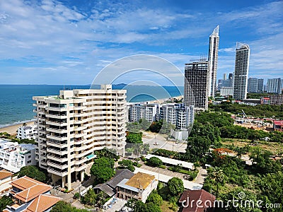 Jomtien Beach view, pattaya , Thailand Stock Photo