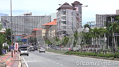 Jomtien 2nd Road Pattaya. View Talay 1. Thailand Editorial Stock Photo